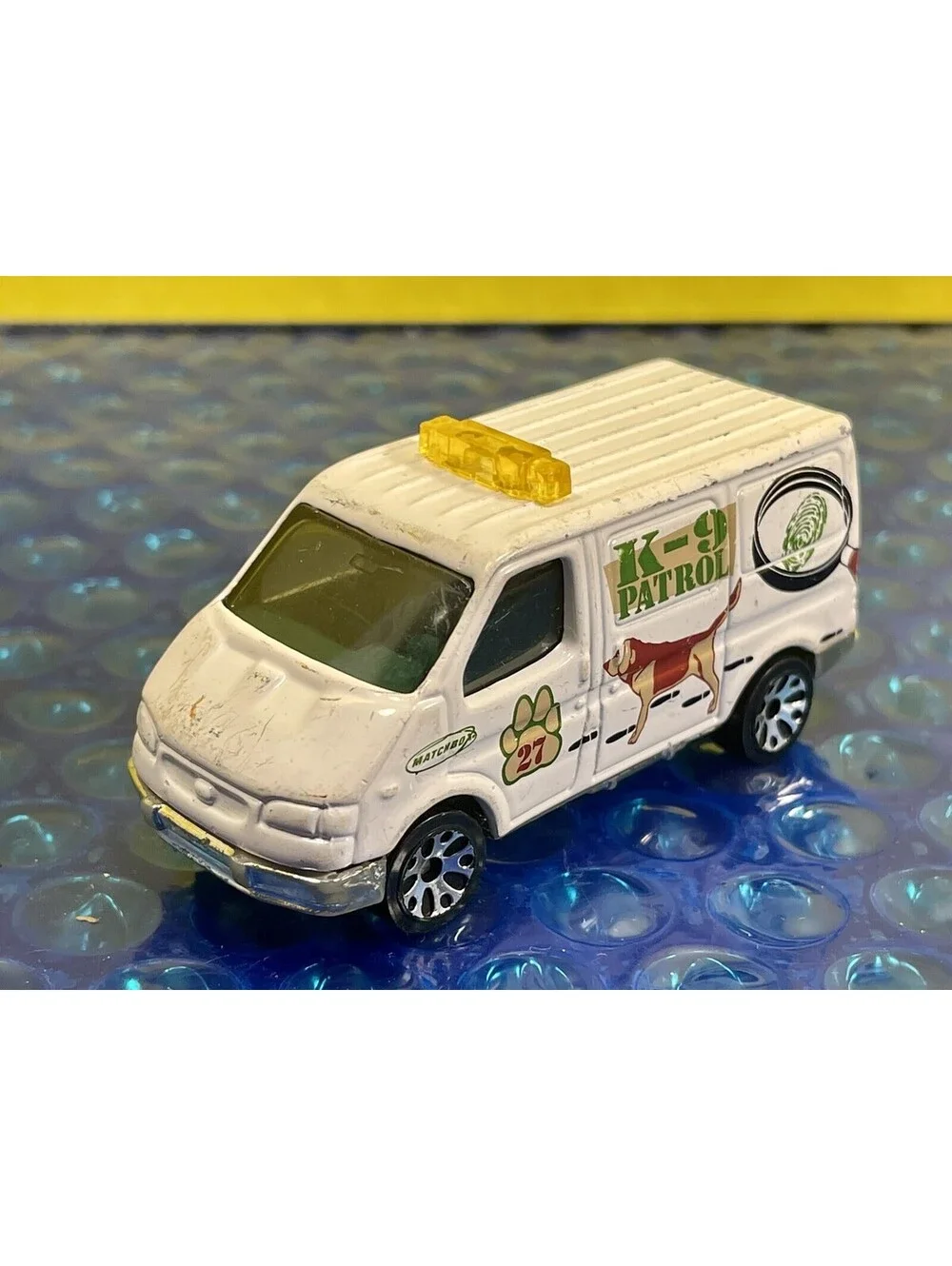 Matchbox Ford Transit K-9 Dog Patrol Security Toy Model Car 75mm UB